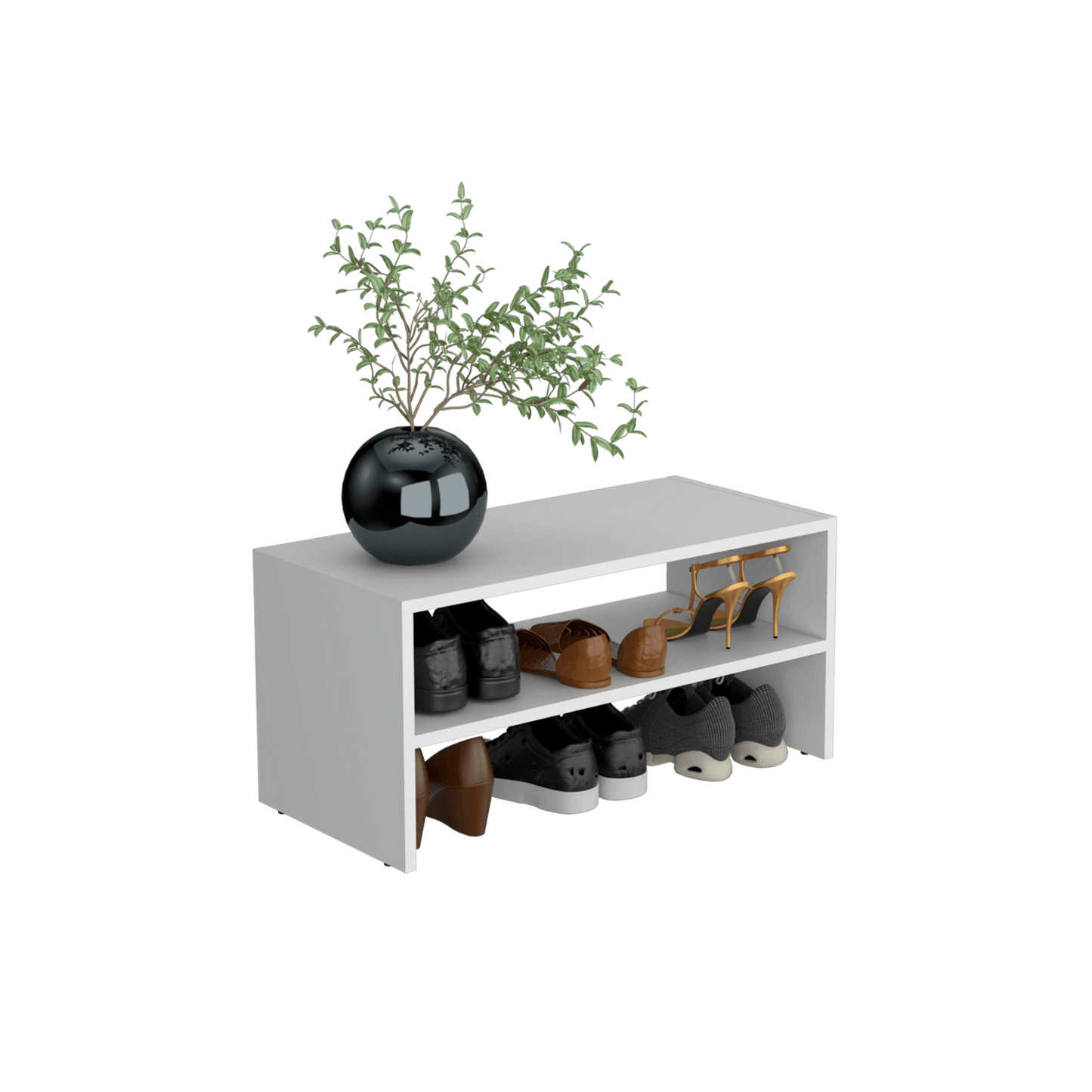 Zapatero Apilable Basico Silpa 35X72X34 Rta Blanco Mqz Zf