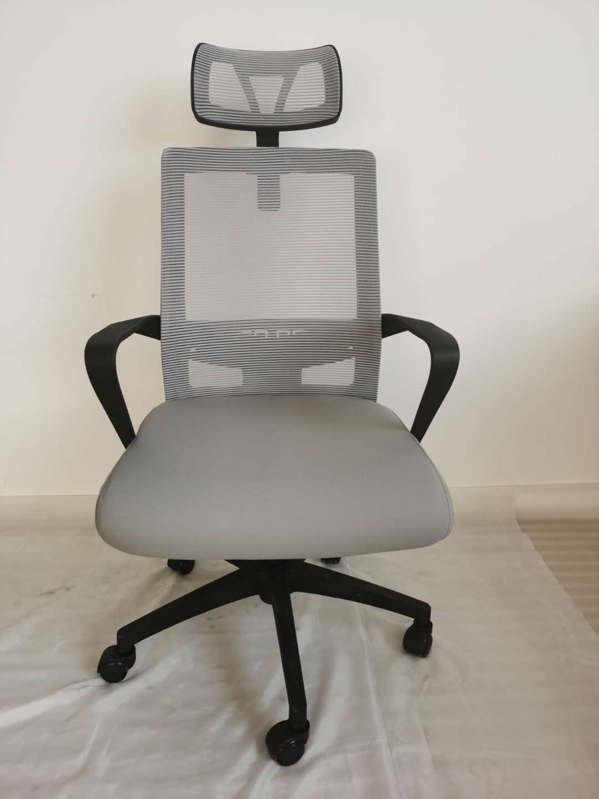 Silla Escritorio Bruno Negro Gris