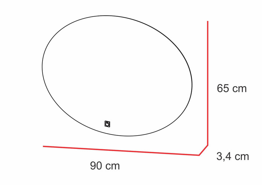 Espejo Oval Led+Touch