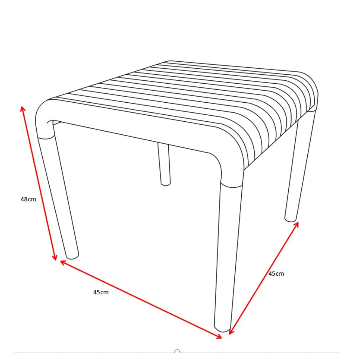 Mesa De Centro Parma 48X45X45 Rta Verde