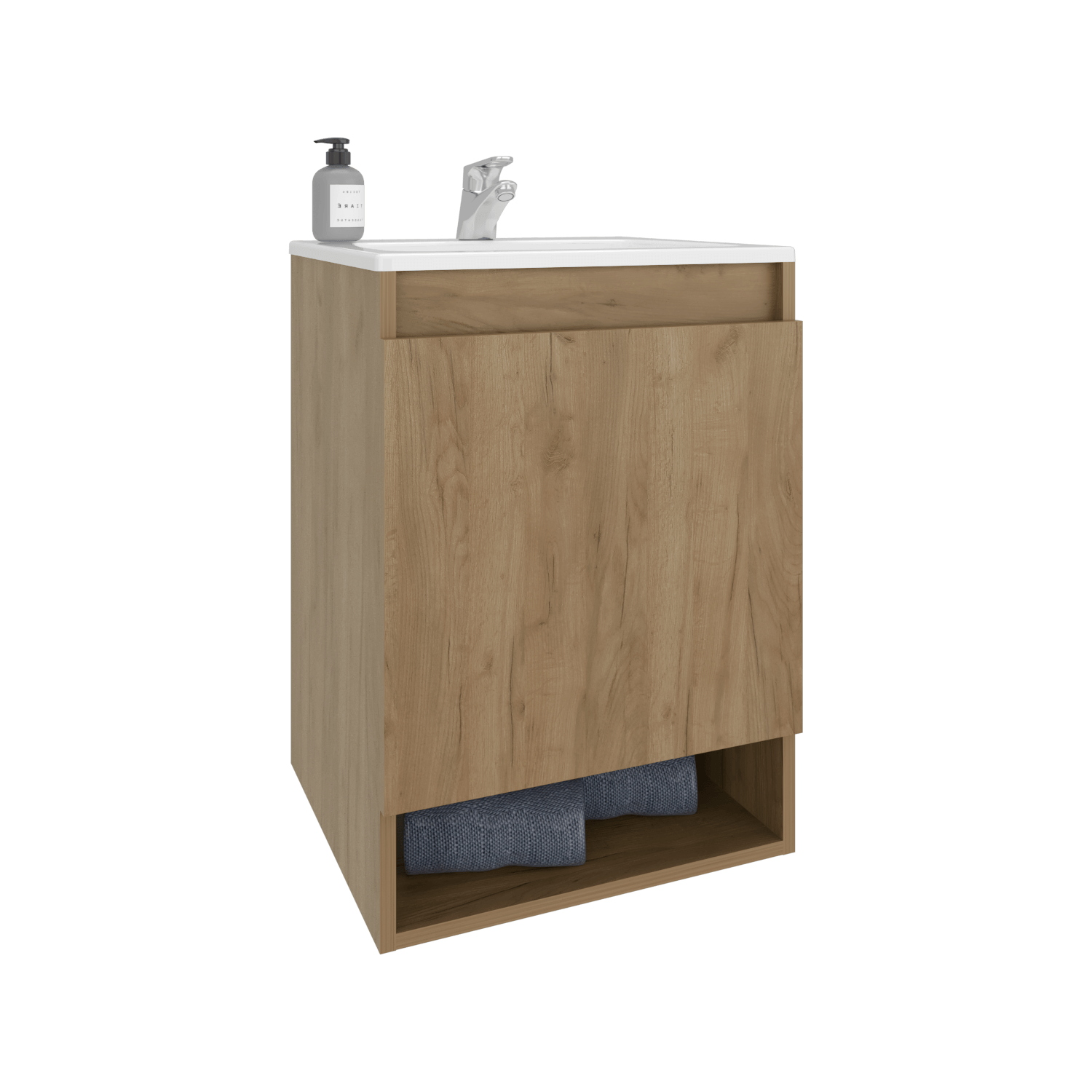 Mueble De Baño Nissi 45 63X44X46 Rta Fresno Europeo Zf