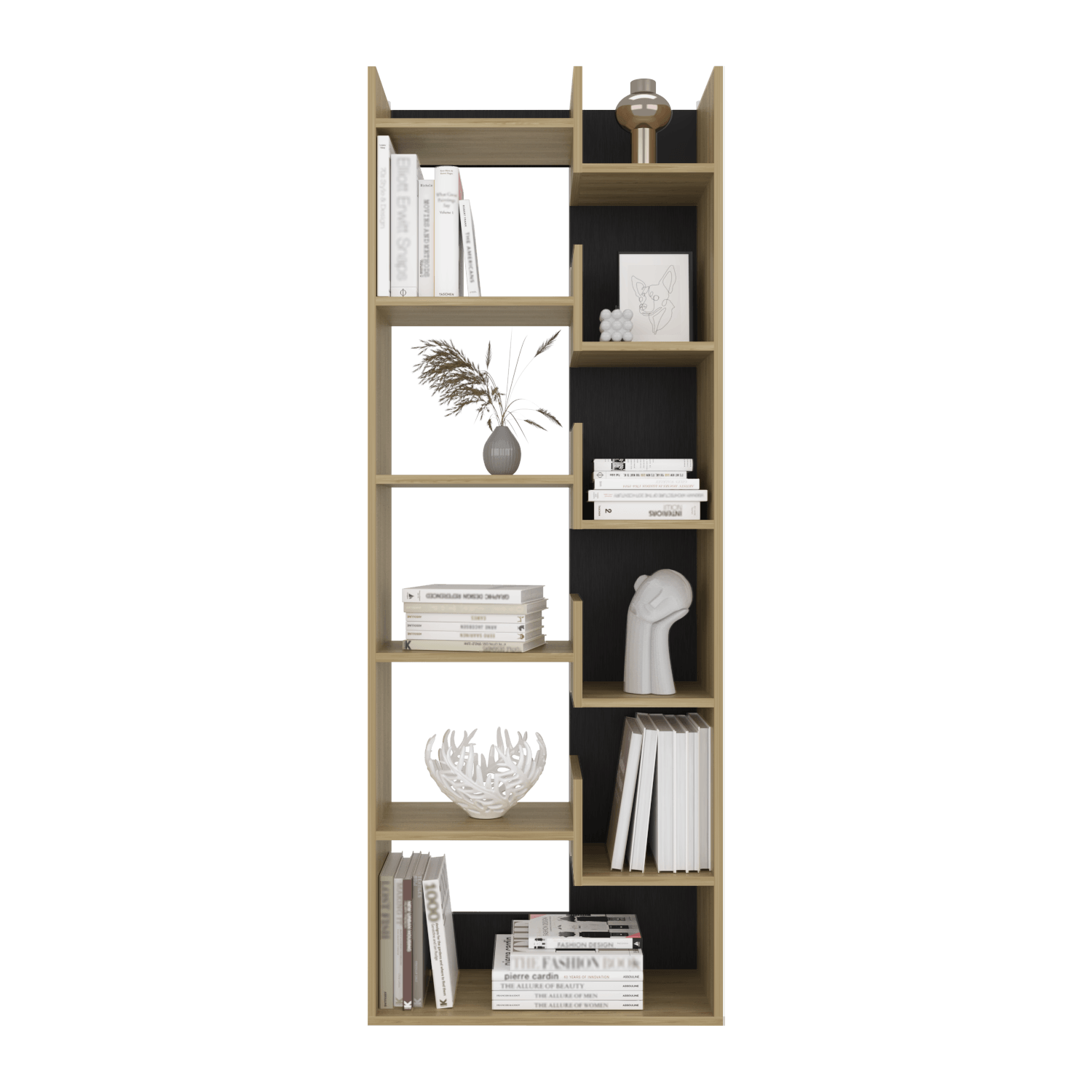 Biblioteca Clover 162X60X25 Rta Fresno Wengue