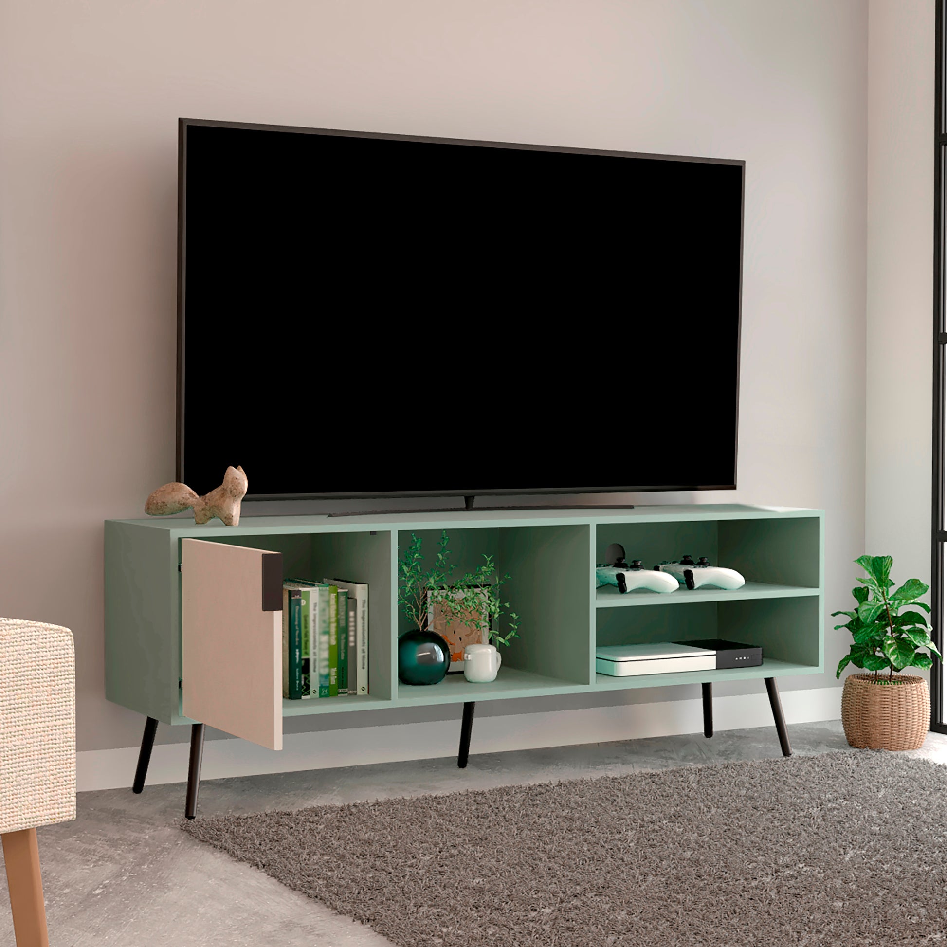 Rack Para Tv 65'' Vulcan 58X160 Rta  Agave Toquilla