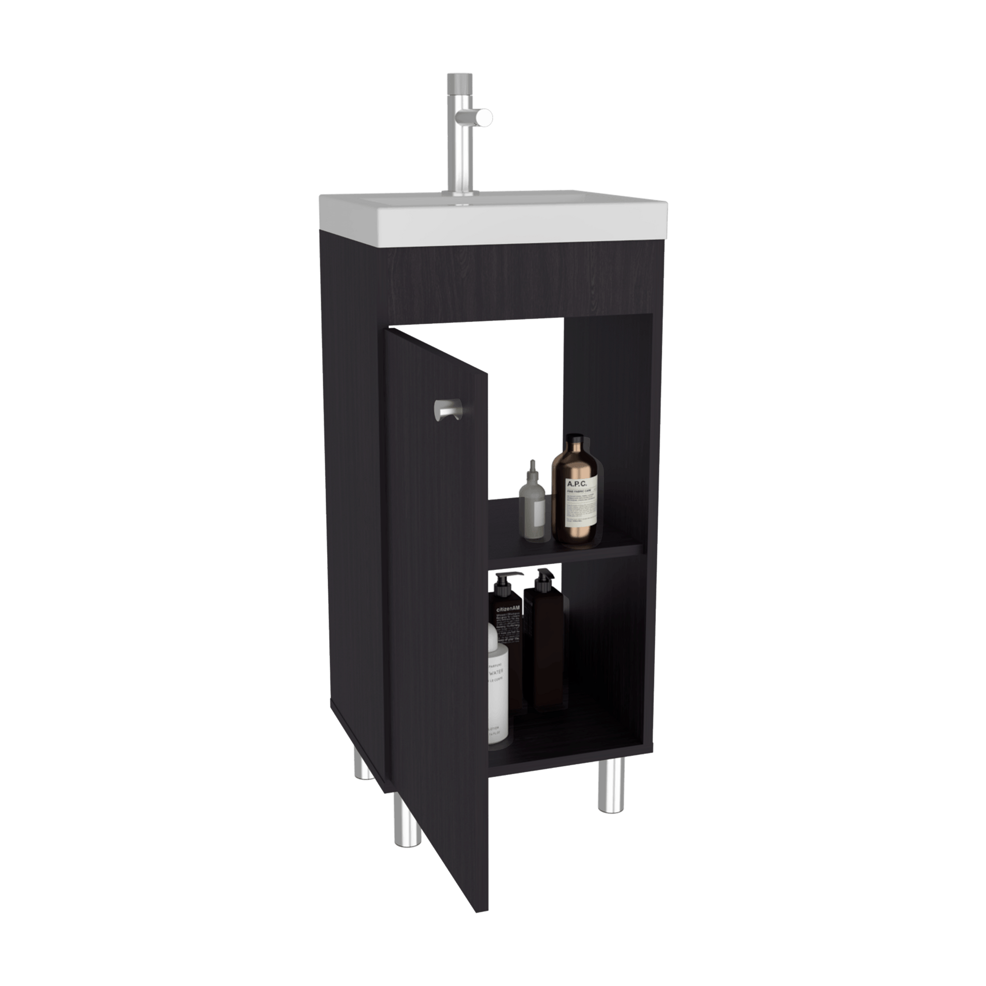 Mueble Lavamanos Rivera 84X40X32 Rta Wengue Zf