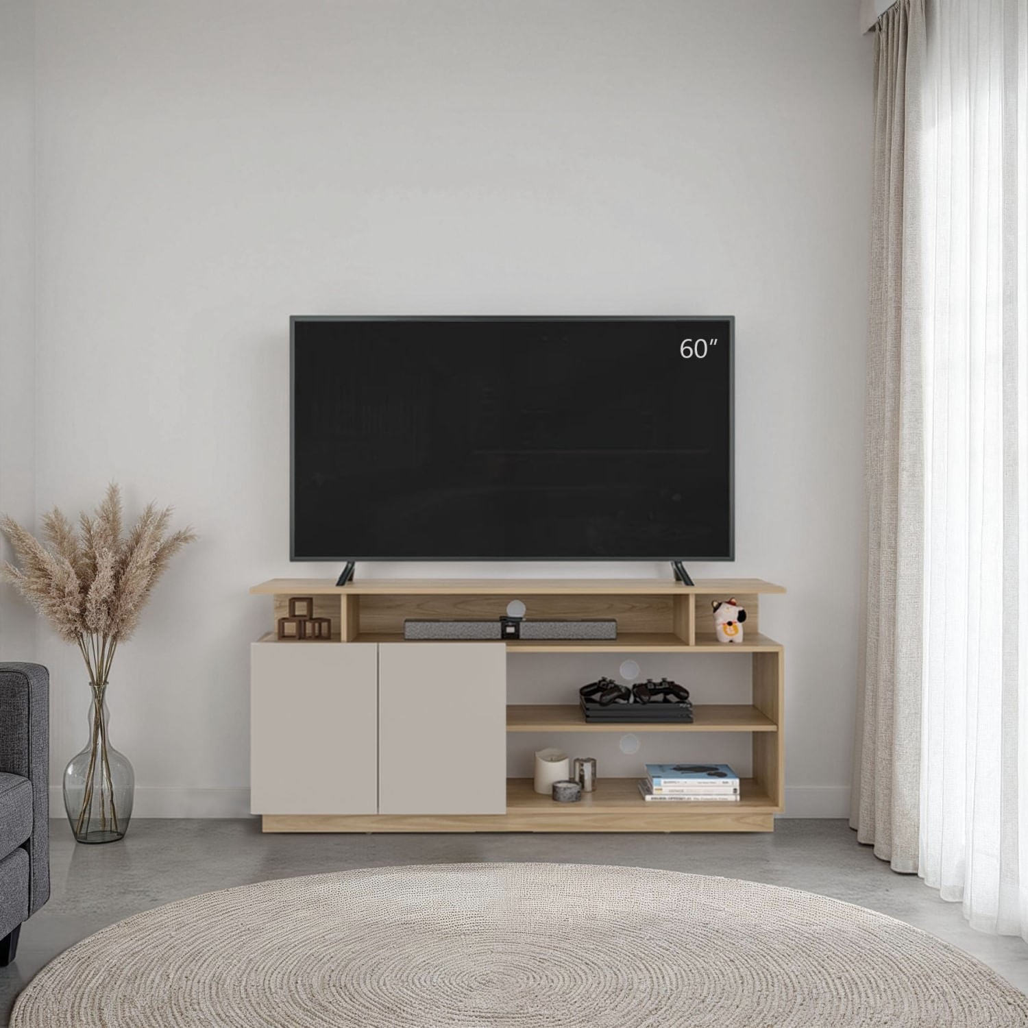 Mesa De Tv Hope 65" 70X150X35 Rta Fresno Capri