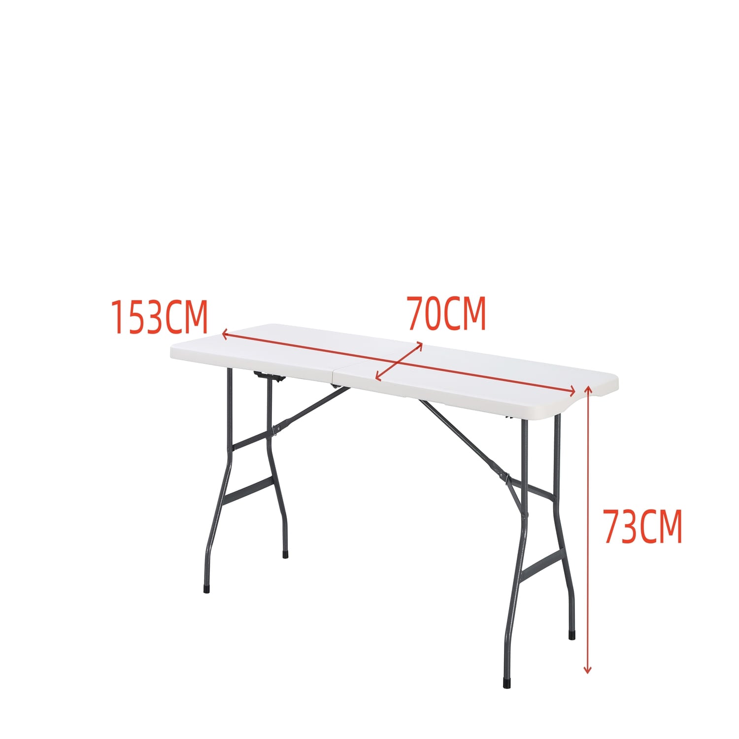 Mesa De Banquetes Plegable 154 Bm-Ft02 74X154X74 Rta Blanco