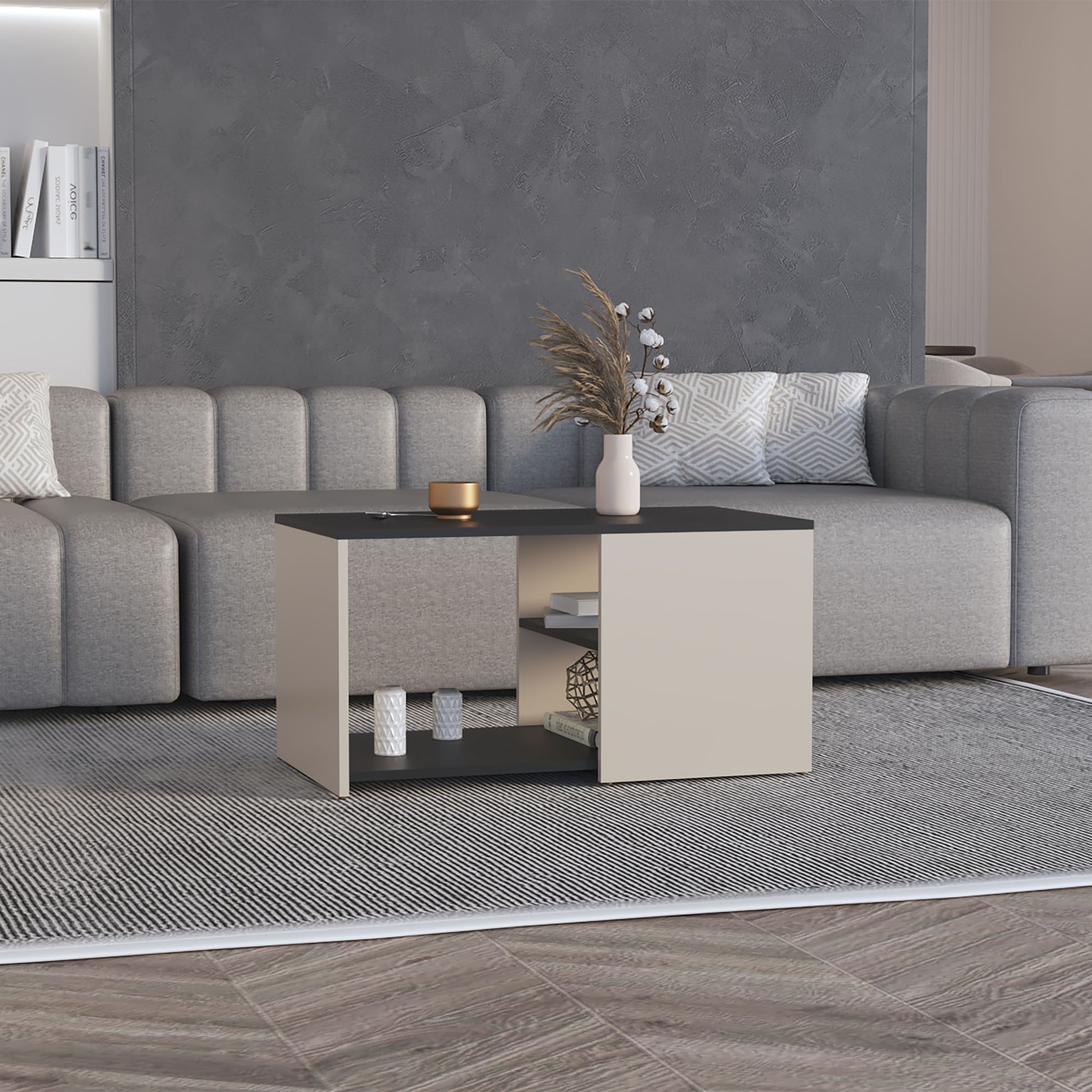 Mesa De Centro Adel 42X80X45 Rta Capri Wengue