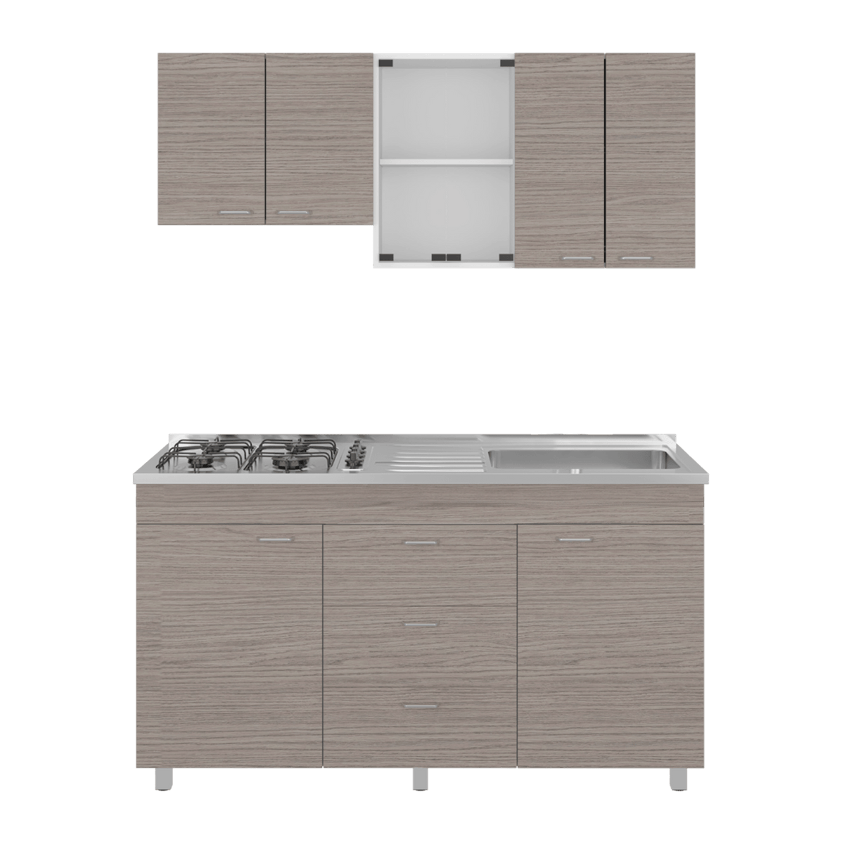 Cocina 150 Lumina Der 60X150X31 Rta Blanco Positano