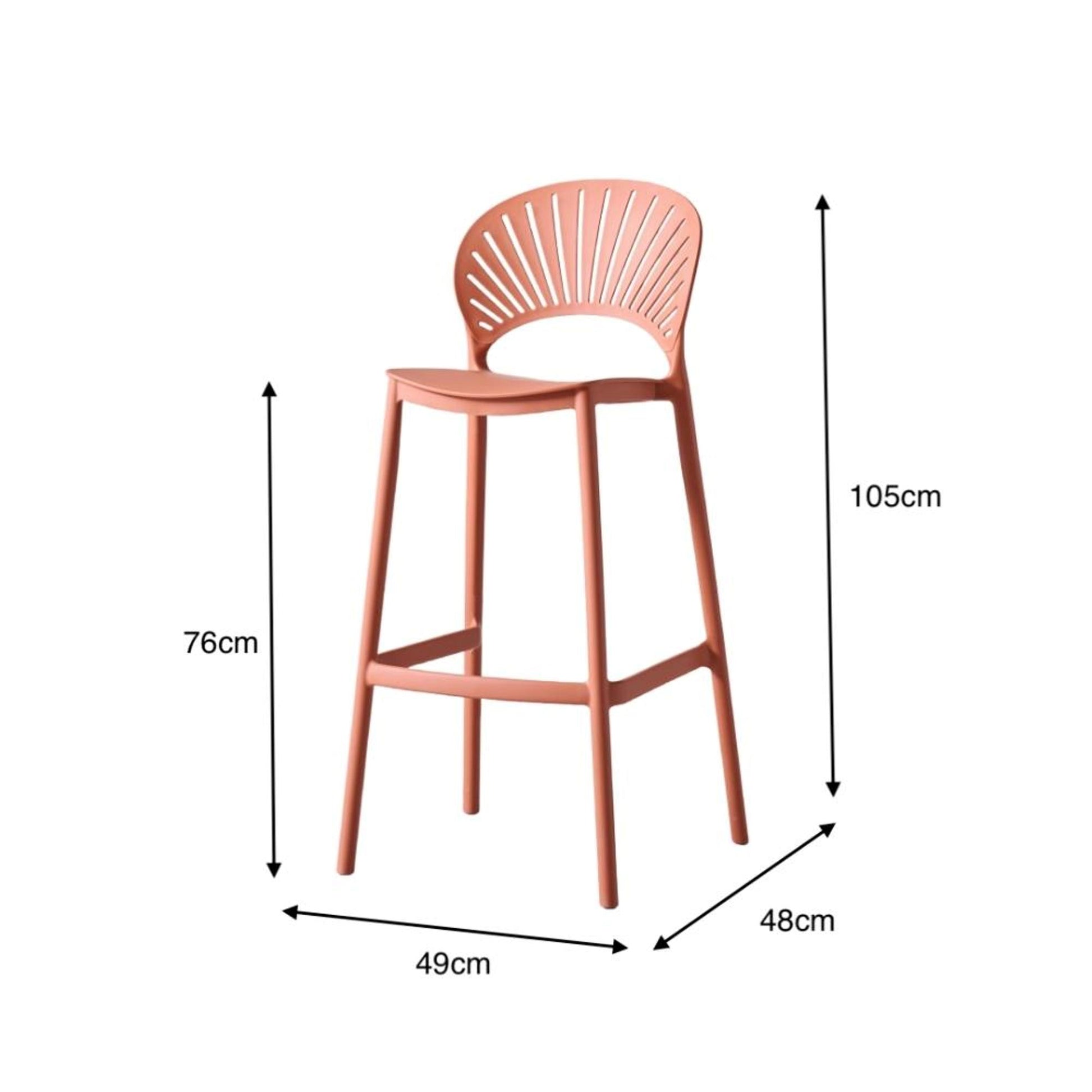 Silla Bar Paraiso105X49X48 Terracota