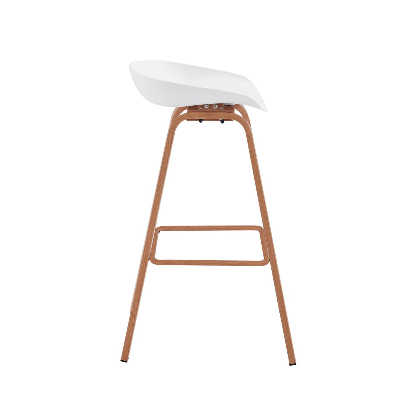 Set X2 Banco De Bar B-47 - Bm-Wb02 Rta 86X54X47 Blanco-Café Claro