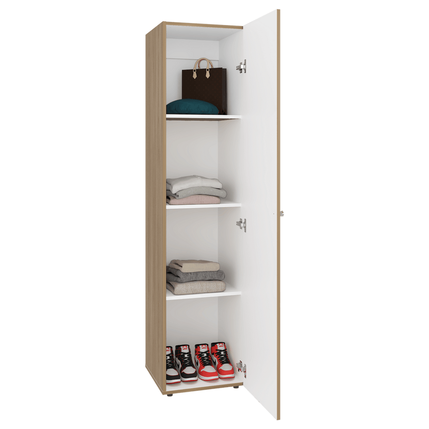Closet Con Espejo Home Dreams 170X40X40 Rta Fresno Blanco Zf