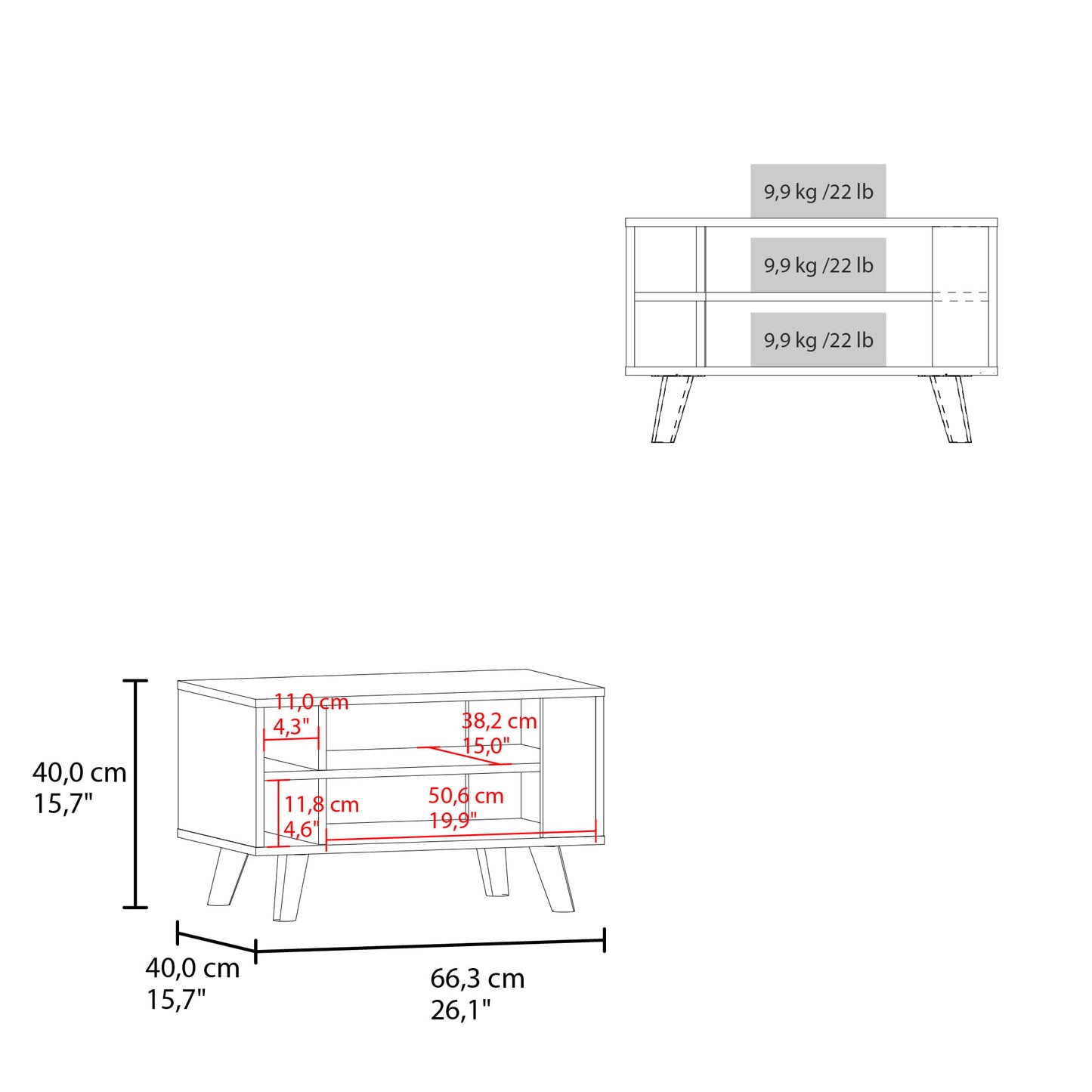 Mesa De Centro Lane 40X66X40 Rta Wengue  Zf
