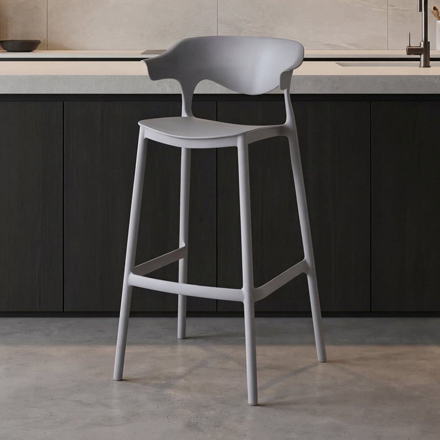 Silla Bar Elena 99X49X48 Rta Gris Oscuro