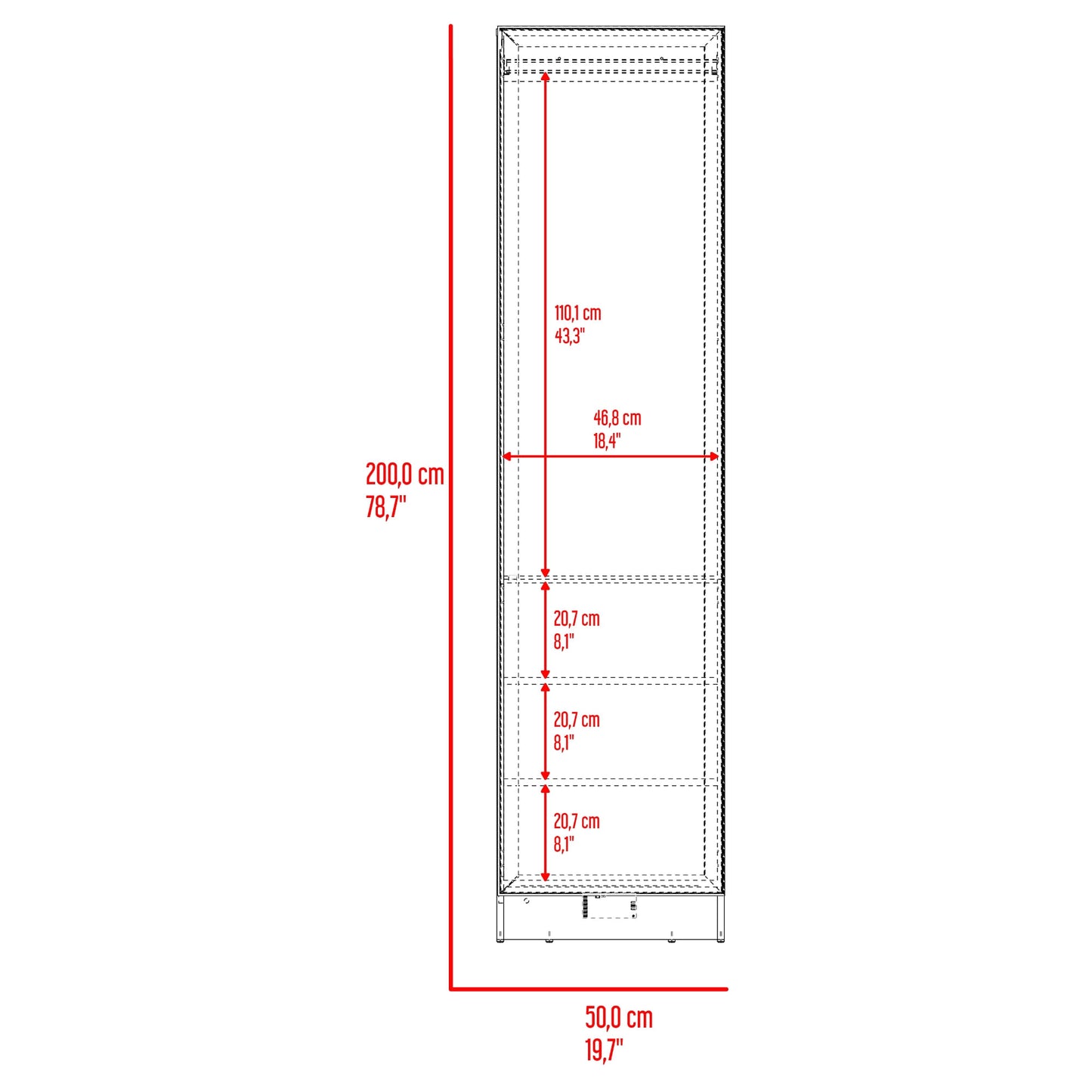 Closet Tolum 50 200X50X50 Rta Fresno Eu