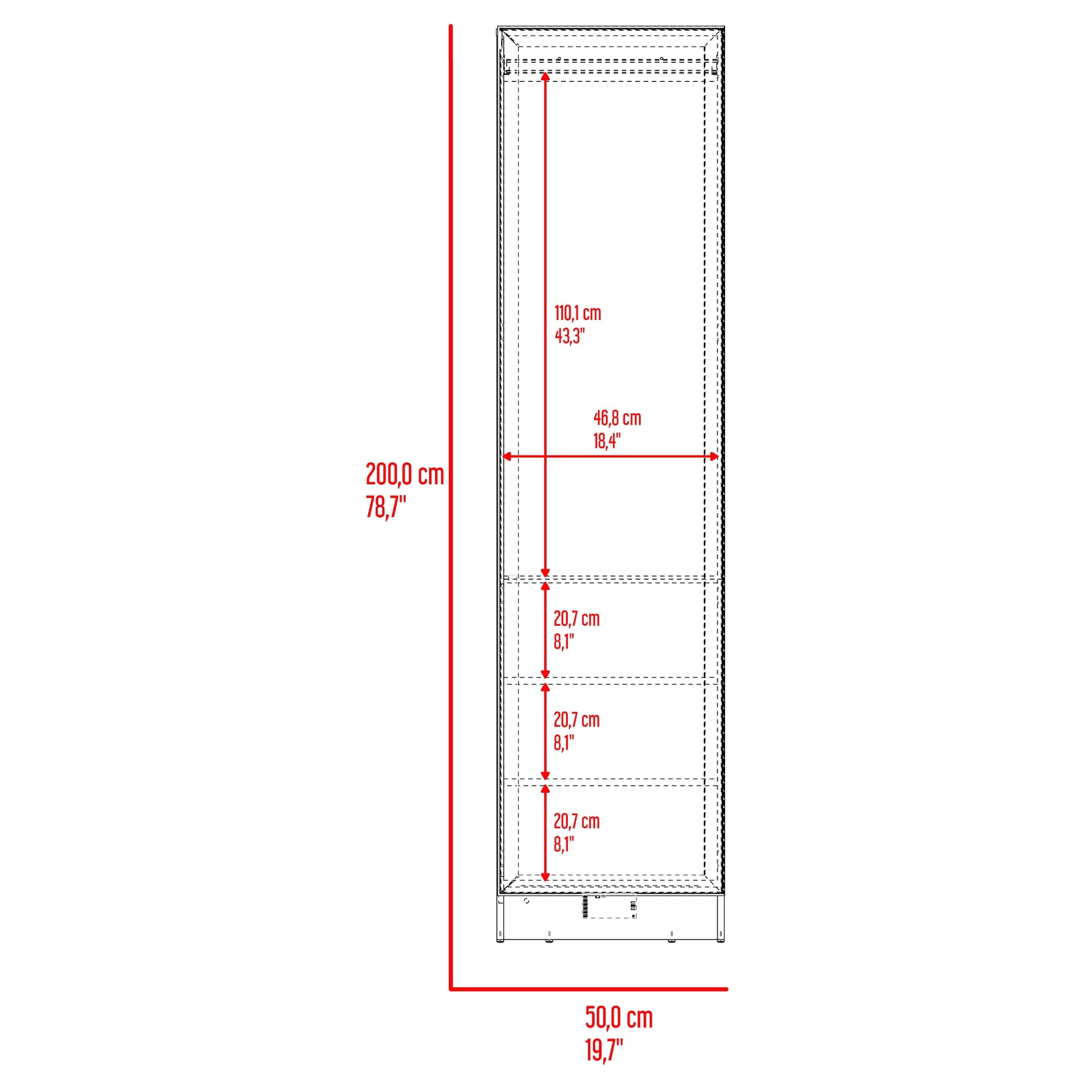 Closet Tolum 50 200X50X50 Rta Fresno Eu