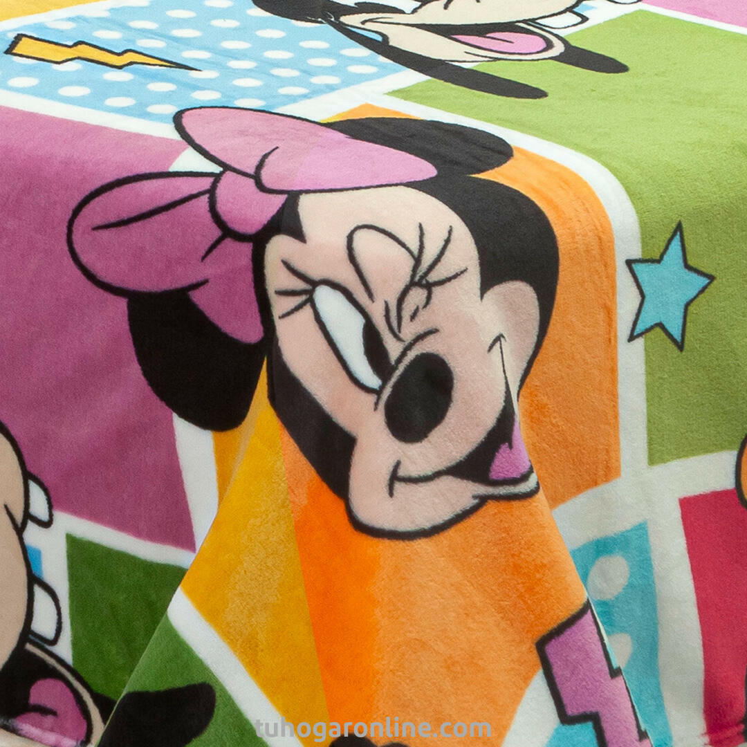 Cobija Infantil Piel De Durazno Disney Mickey Y Sus Amigos Multicolor Estampados Animados