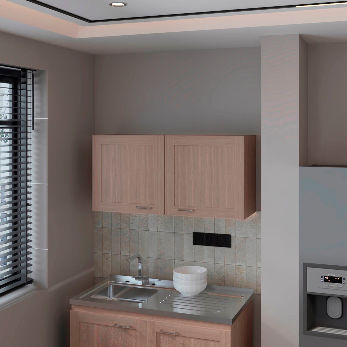 Gabinete De Pared Zurich 49X100X32 Rta Bardolino Zf