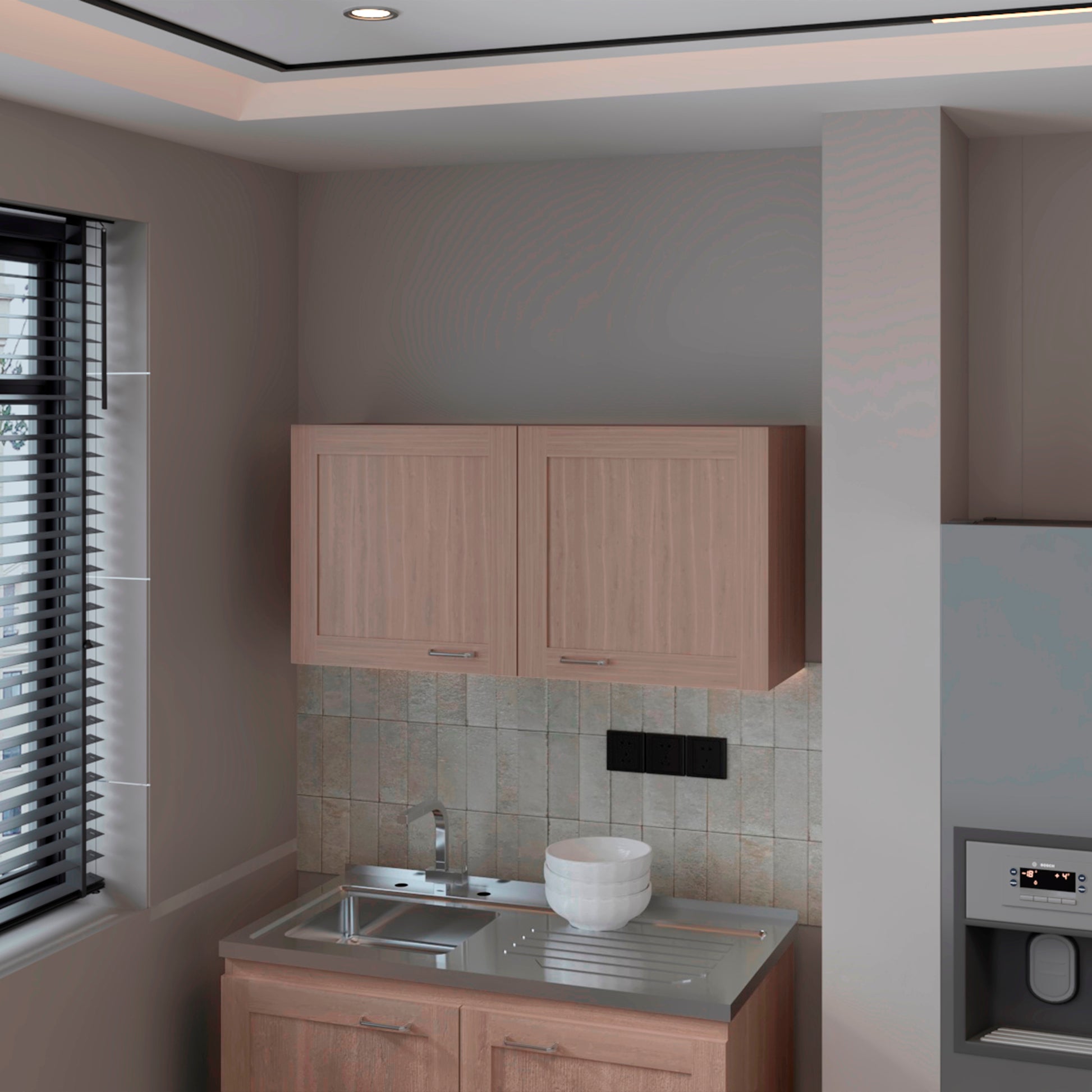 Gabinete De Pared Zurich 49X100X32 Rta Bardolino Zf