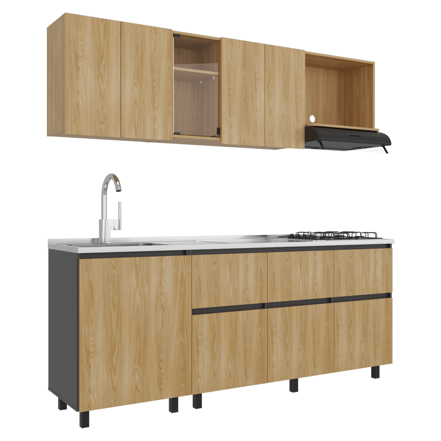 Cocina Lirio 210 Izquierda 210X212X52 Rta Fresno Eu