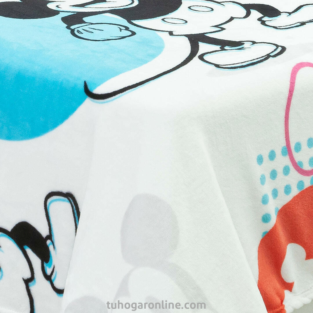 Cobija Infantil Piel De Durazno Disney Mickey Blanco Estampados Animados