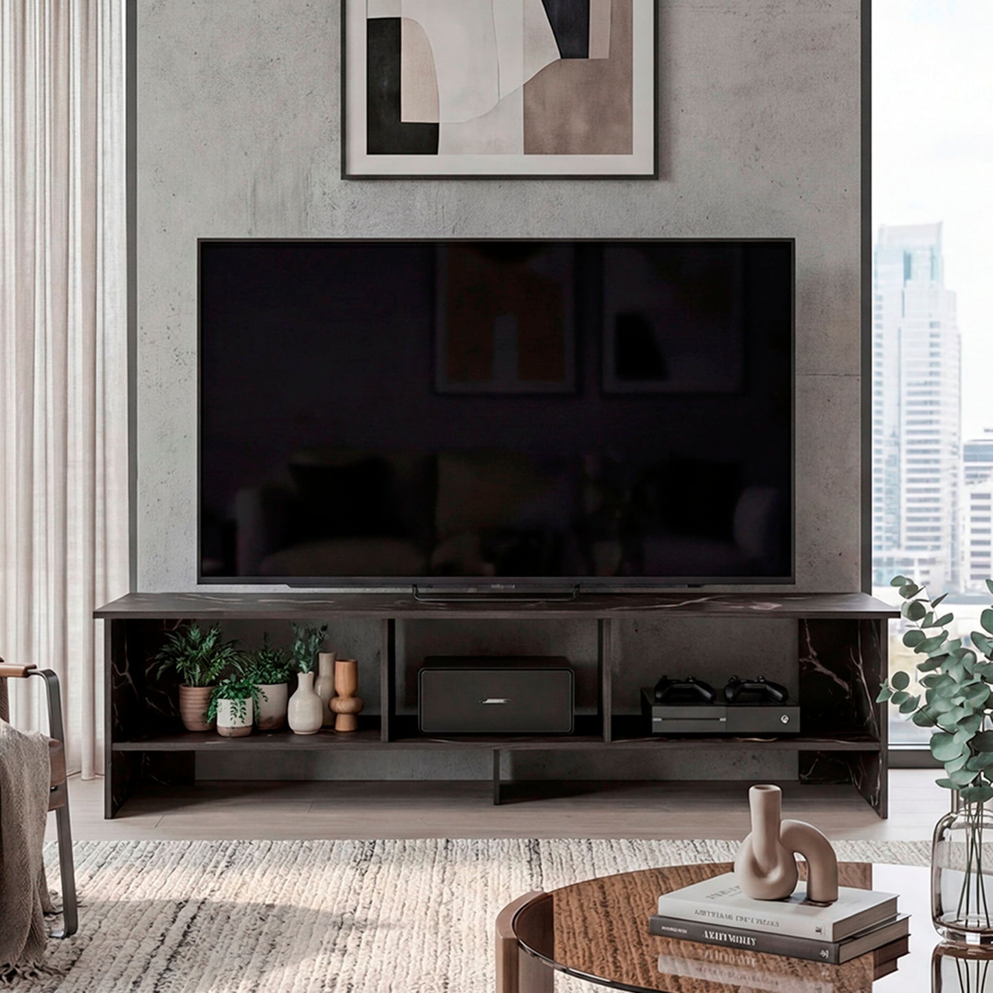 Rack De Tv 65" Belga 41X160X31 Rta Mamba Zf