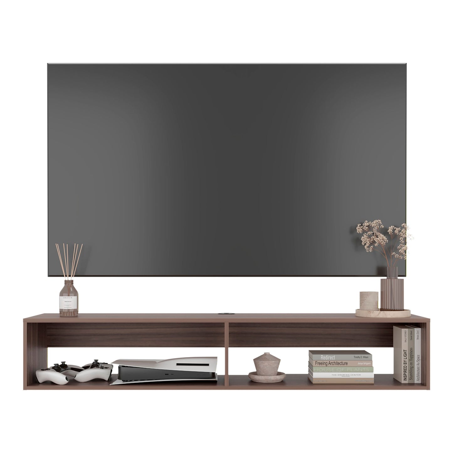 Rack Tv Flotante 26X150X32 Rta Avellana