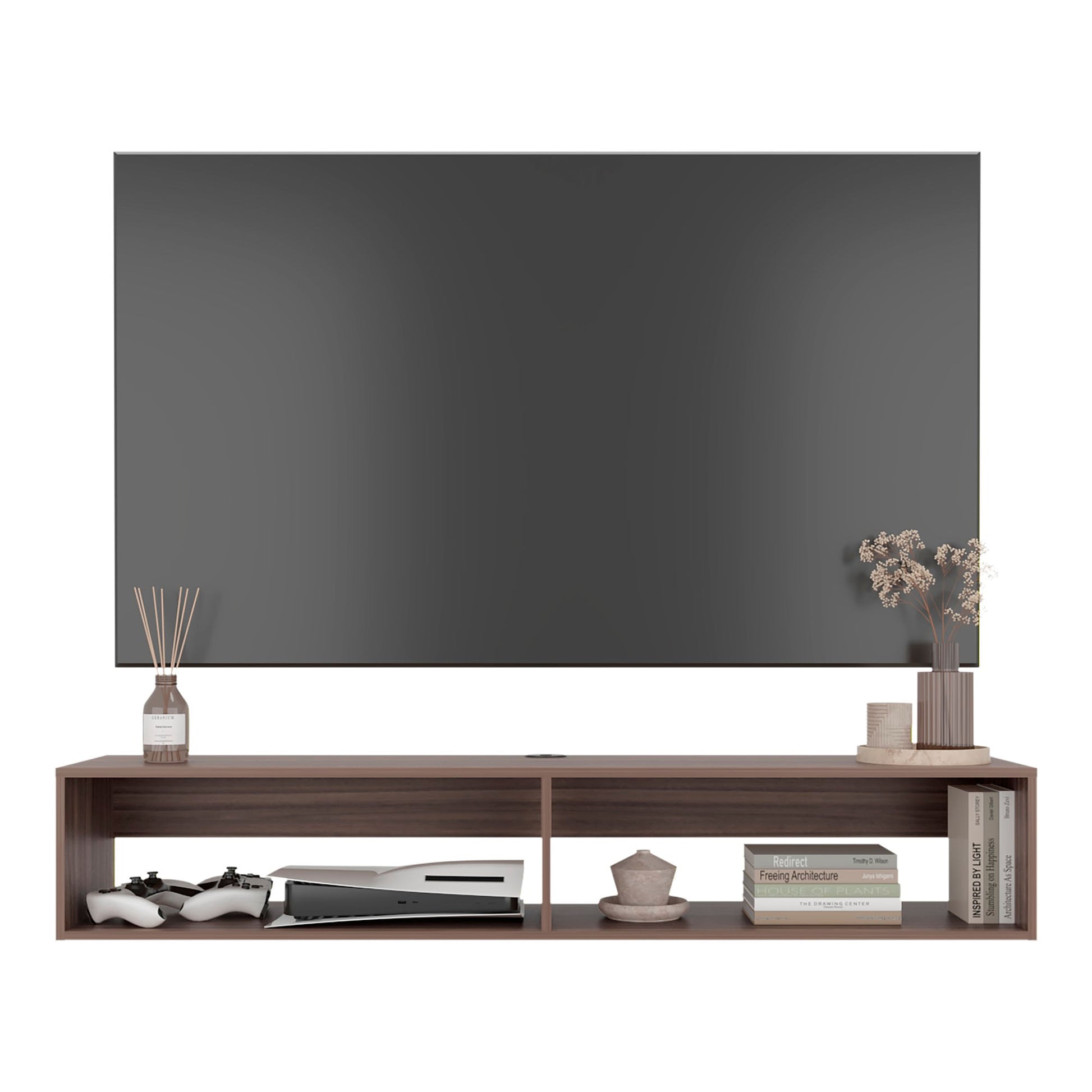Rack Tv Flotante 26X150X32 Rta Avellana