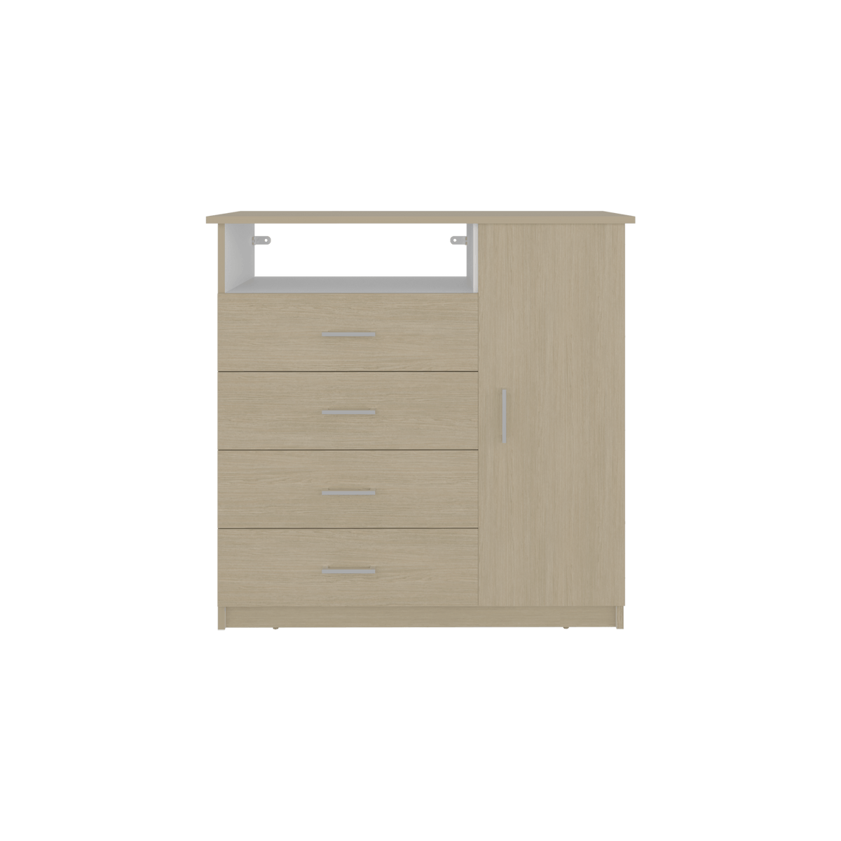 Comoda 4 Cajones Z 91 Rta Rovere + Blanco N/A