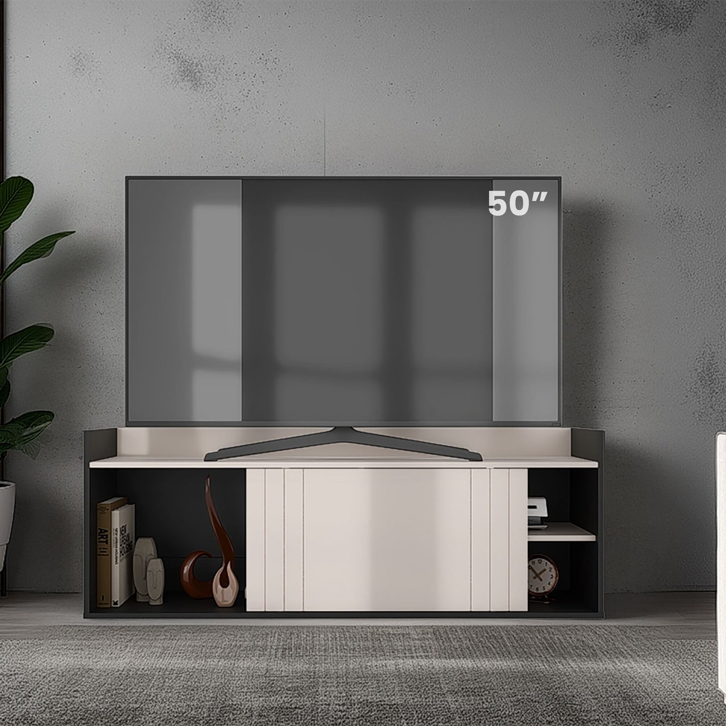 Mesa De Tv 60" Cuera 51X141X36 Rta Capri Wengue