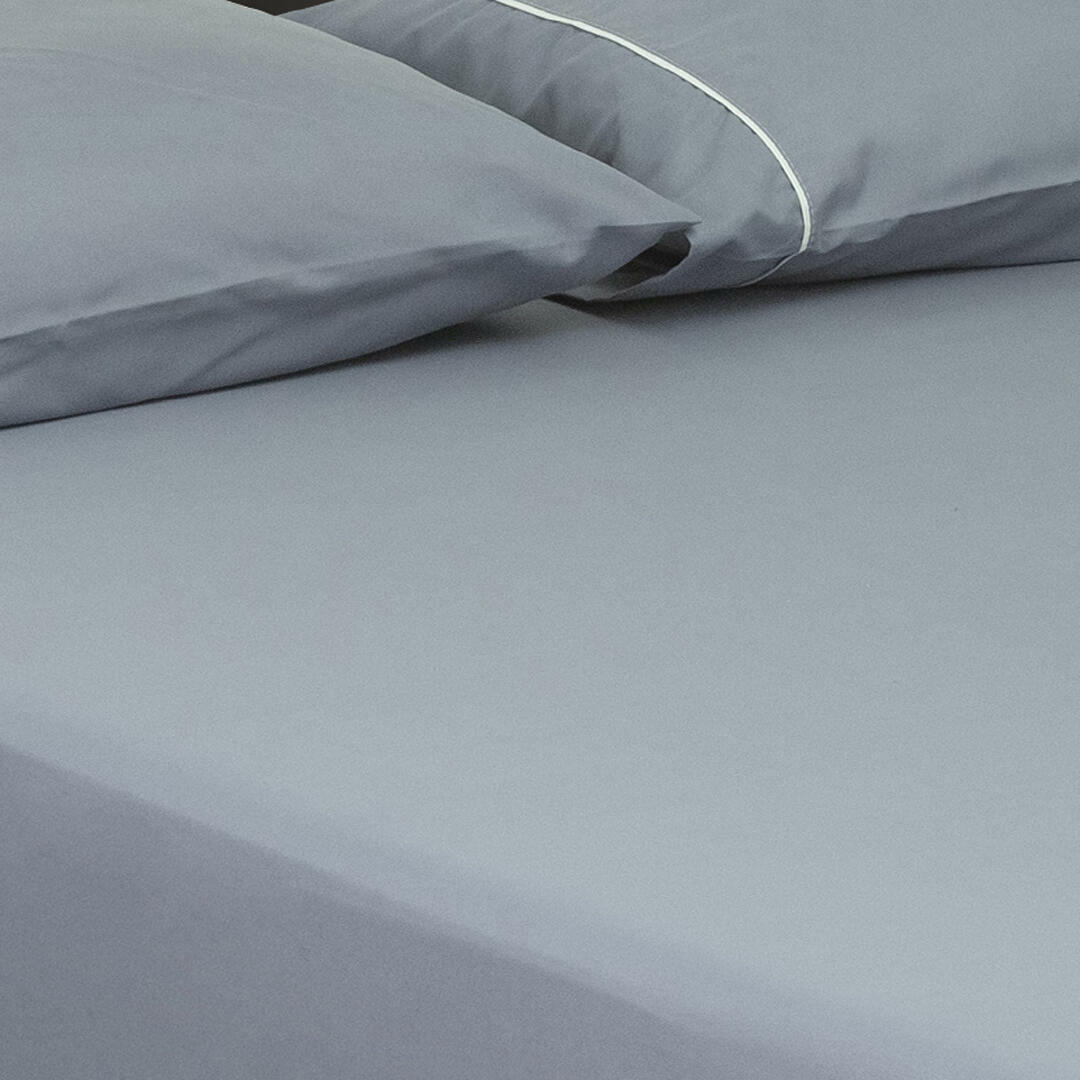 Sábana Ajustable Línea Basicos Gris Práctica
