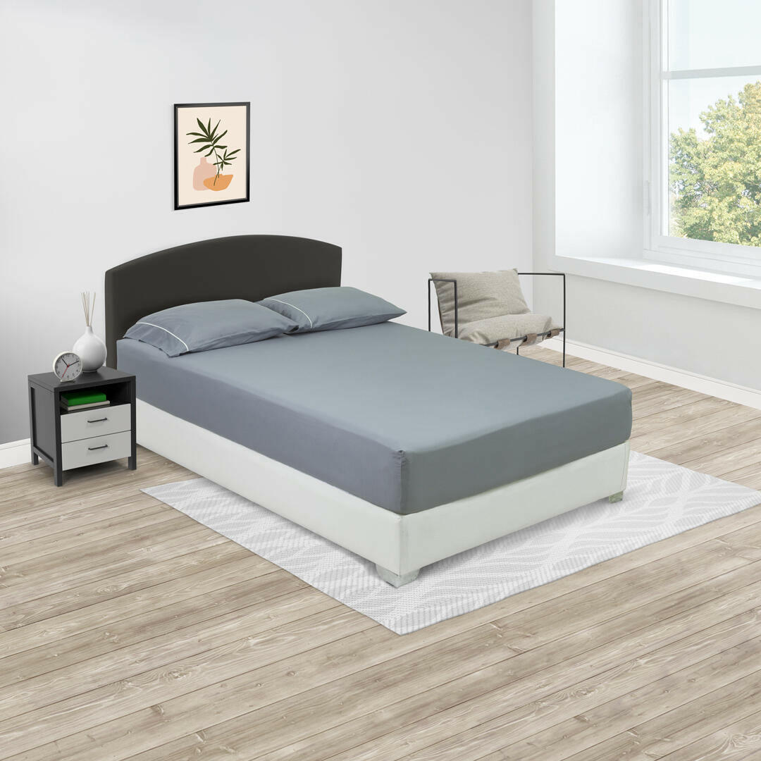 Sábana Ajustable Línea Basicos Gris Práctica