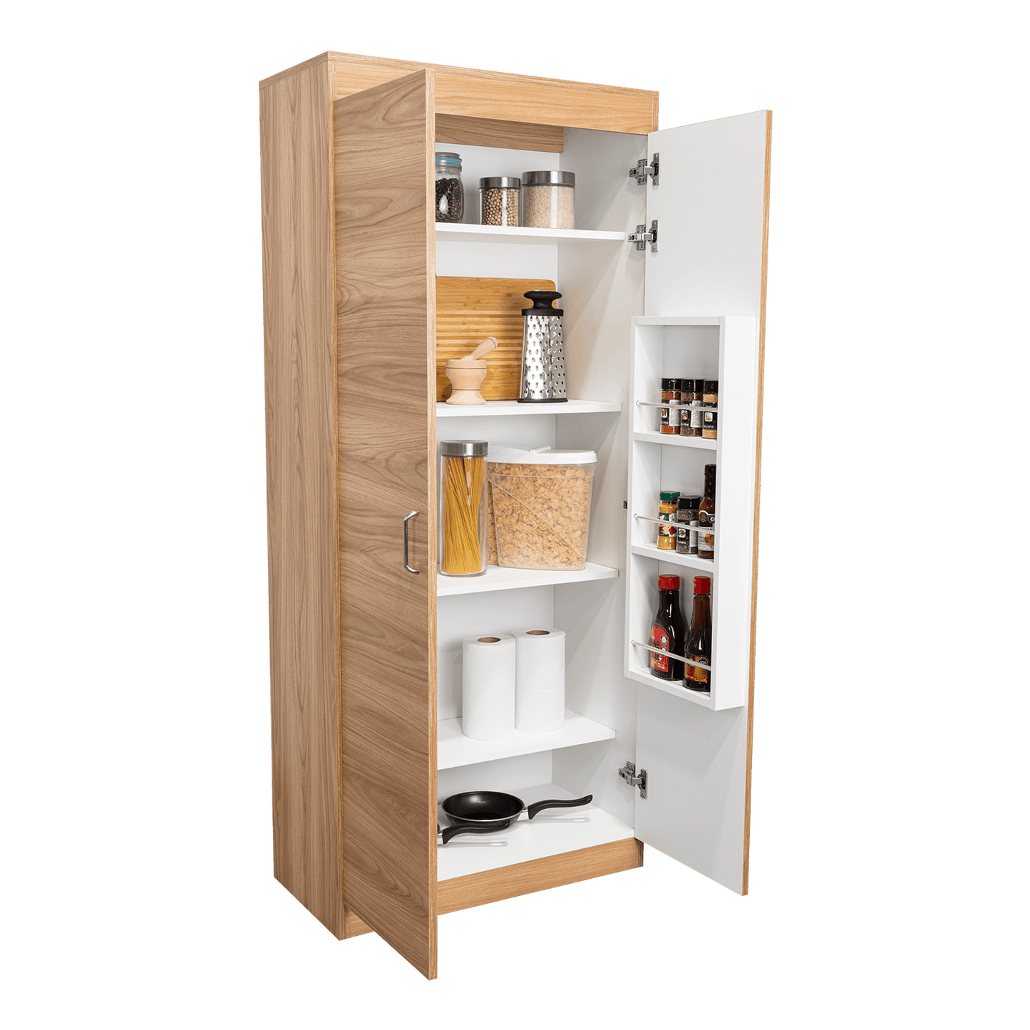 Mueble Alacena Varese 160X70X36 Rta Fresno Eu Blanco