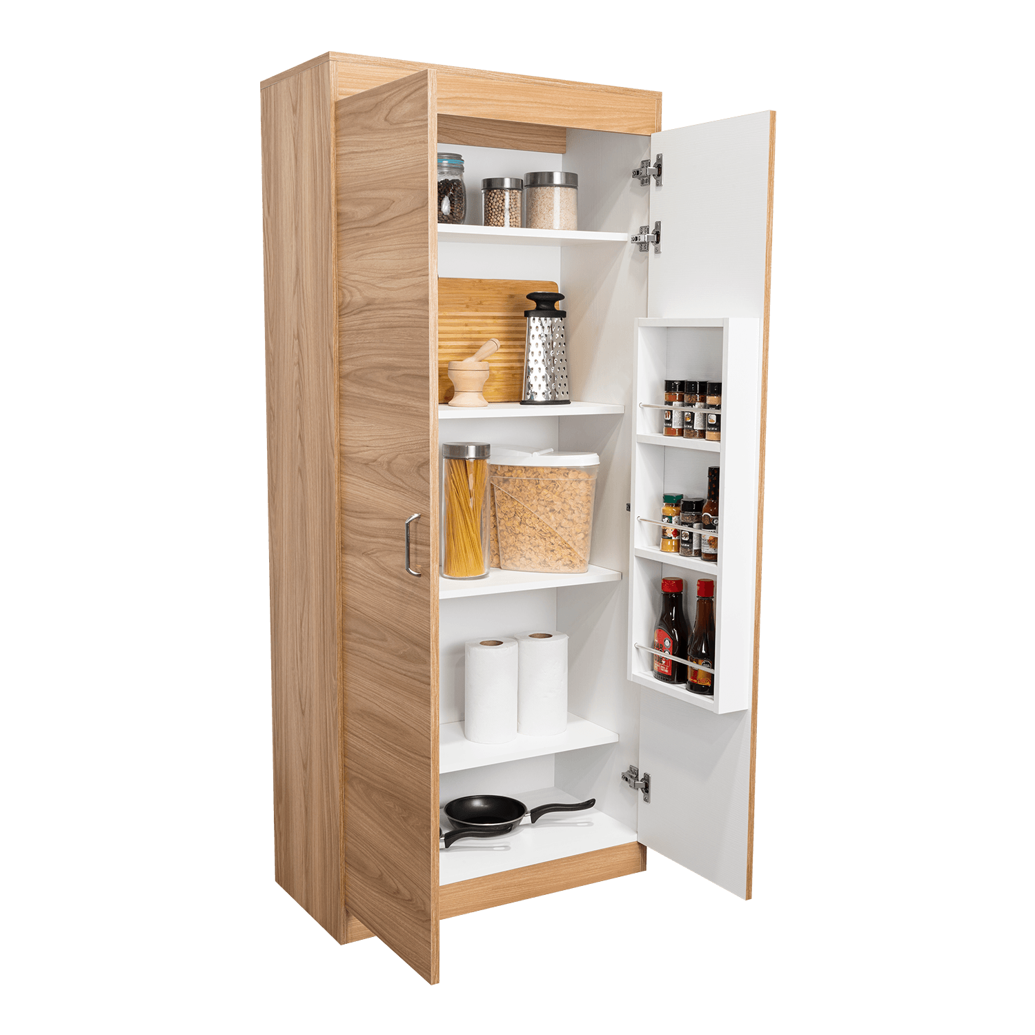 Mueble Alacena Varese 160X70X36 Rta Fresno Eu Blanco