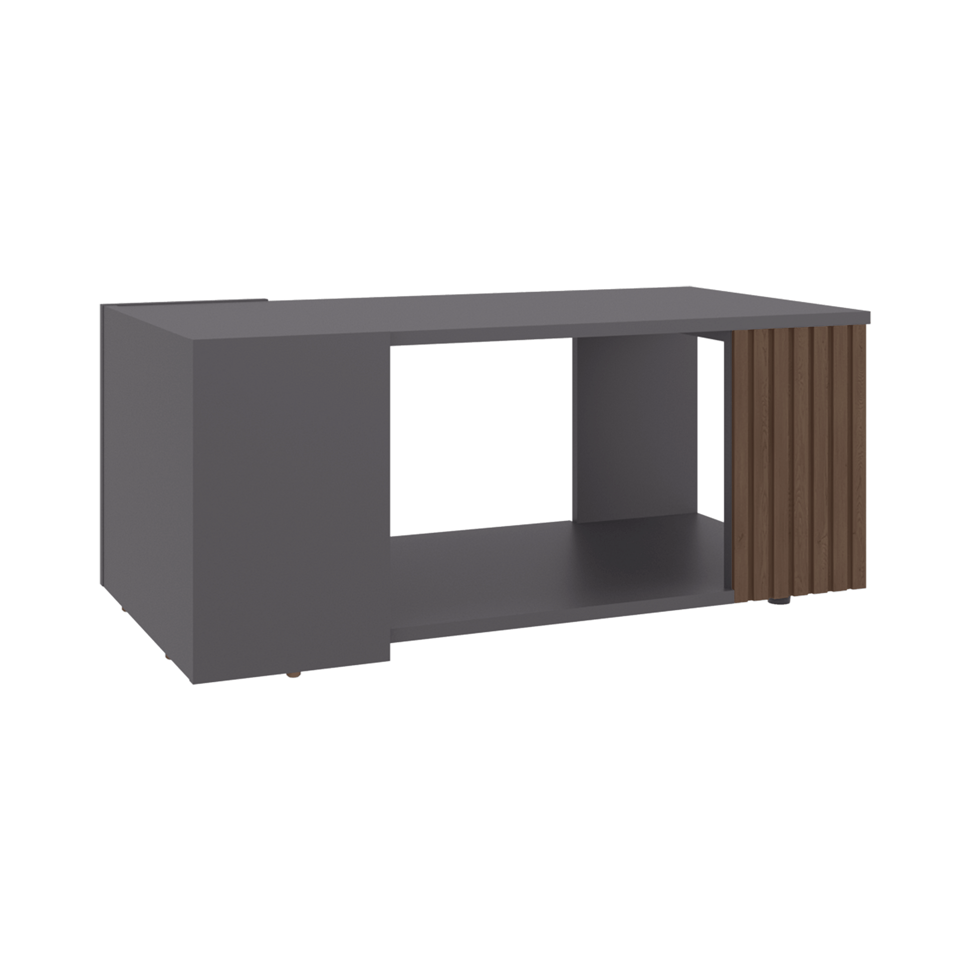 Mesa De Centro Bowie 34X81X45 Rta Plomo Ocaso