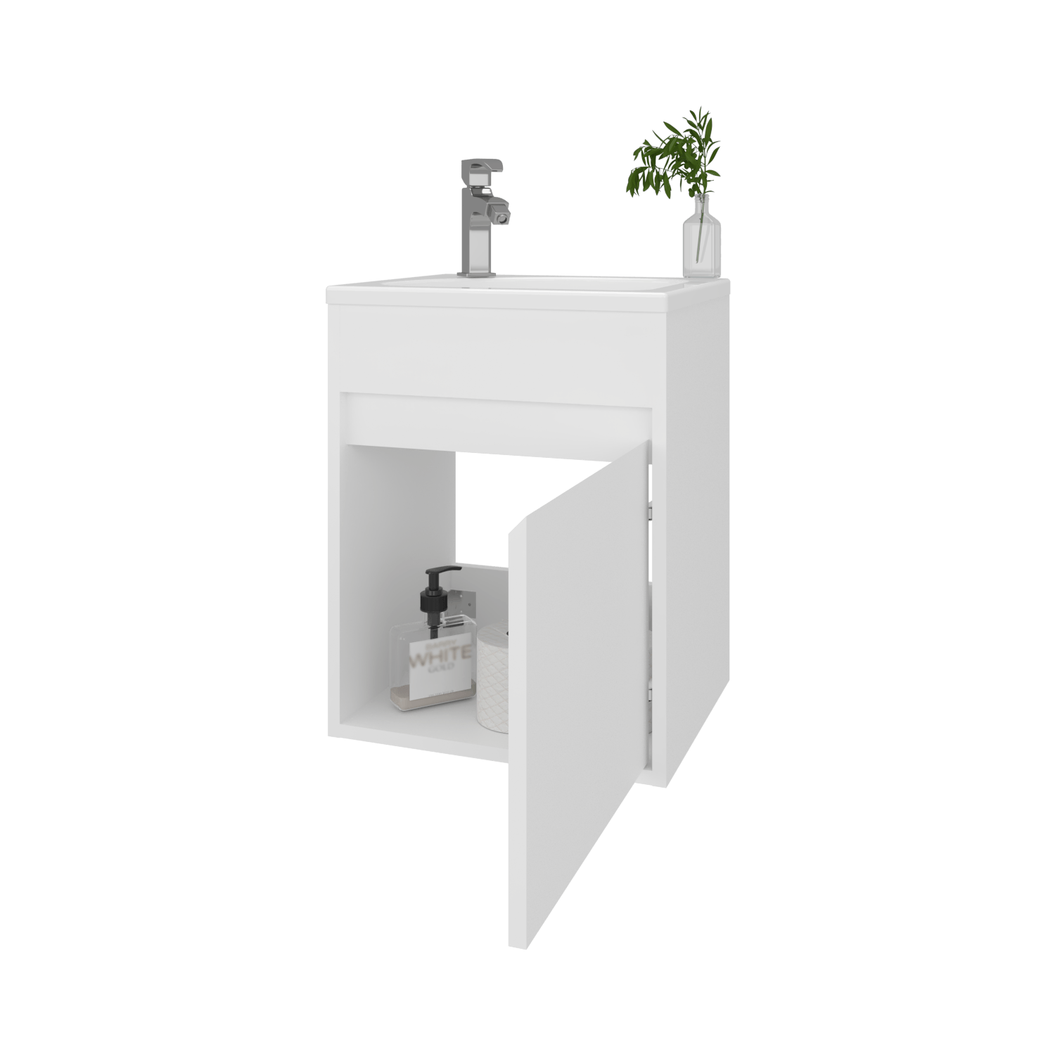 Mueble De Baño Furman 49X39X32 Rta Blanco Mqz Zf
