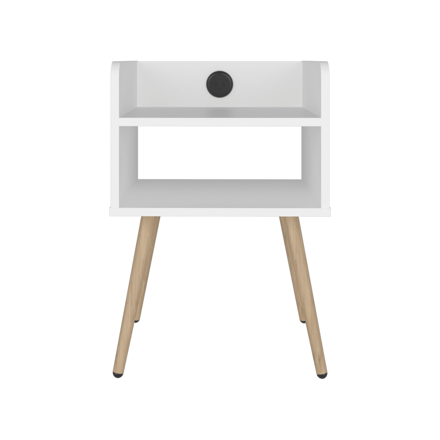 Mesa De Noche Didi Usb 58X40X34 Rta Blanco