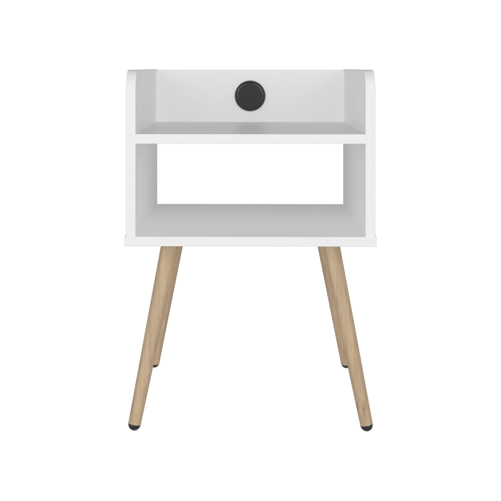 Mesa De Noche Didi Usb 58X40X34 Rta Blanco