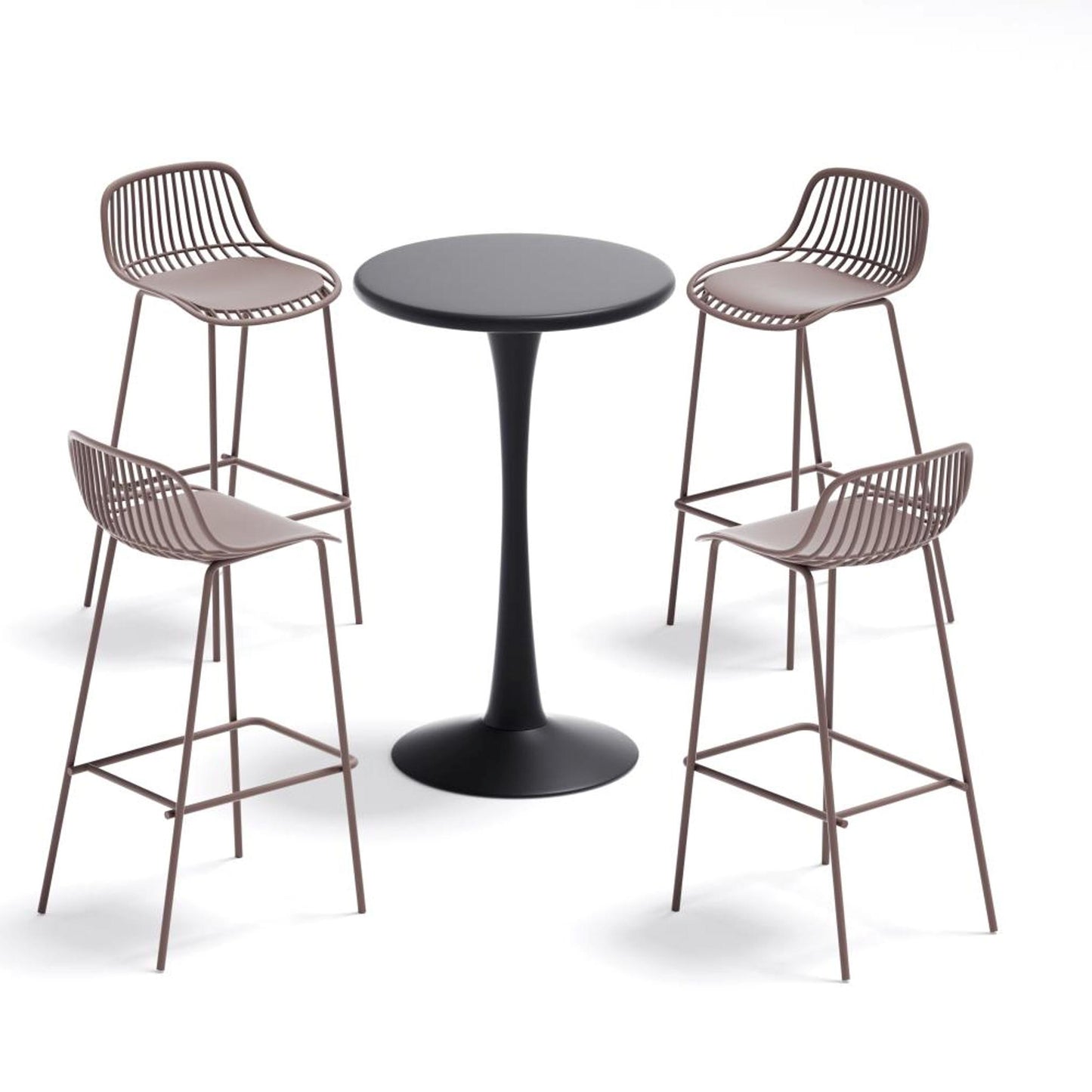 Silla Bar Tulum 97X41X51 Rta Taupe