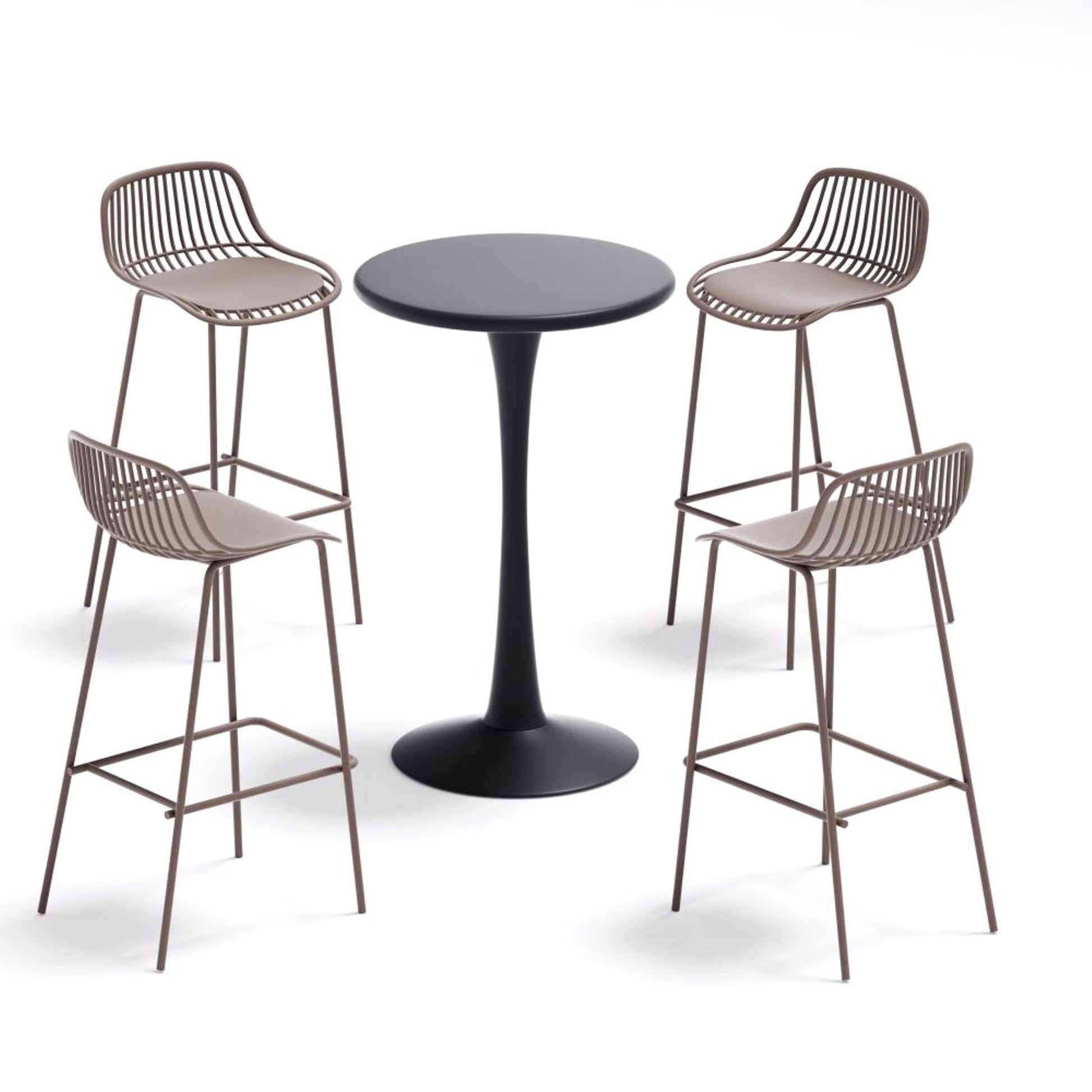 Silla Bar Tulum 97X41X51 Rta Taupe