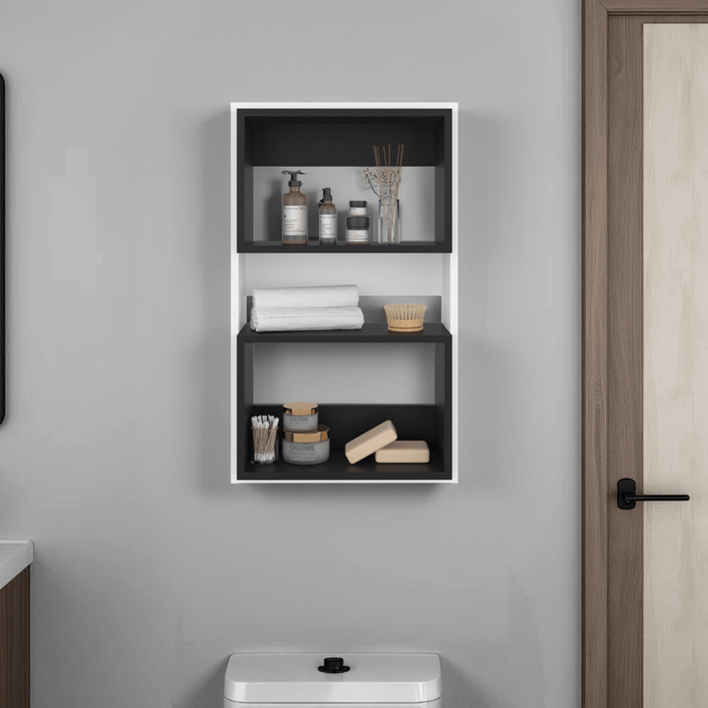 Ahorrador De Espacio Flotante Eco 75X45X18 Rta Blanco Wengue