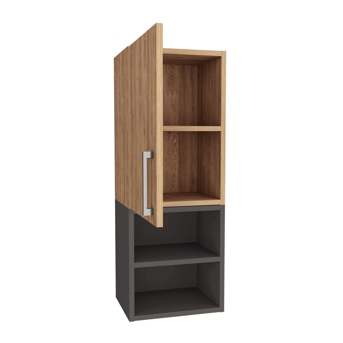 Mueble Auxiliar De Baño Madrid Rta Miel + Plomo