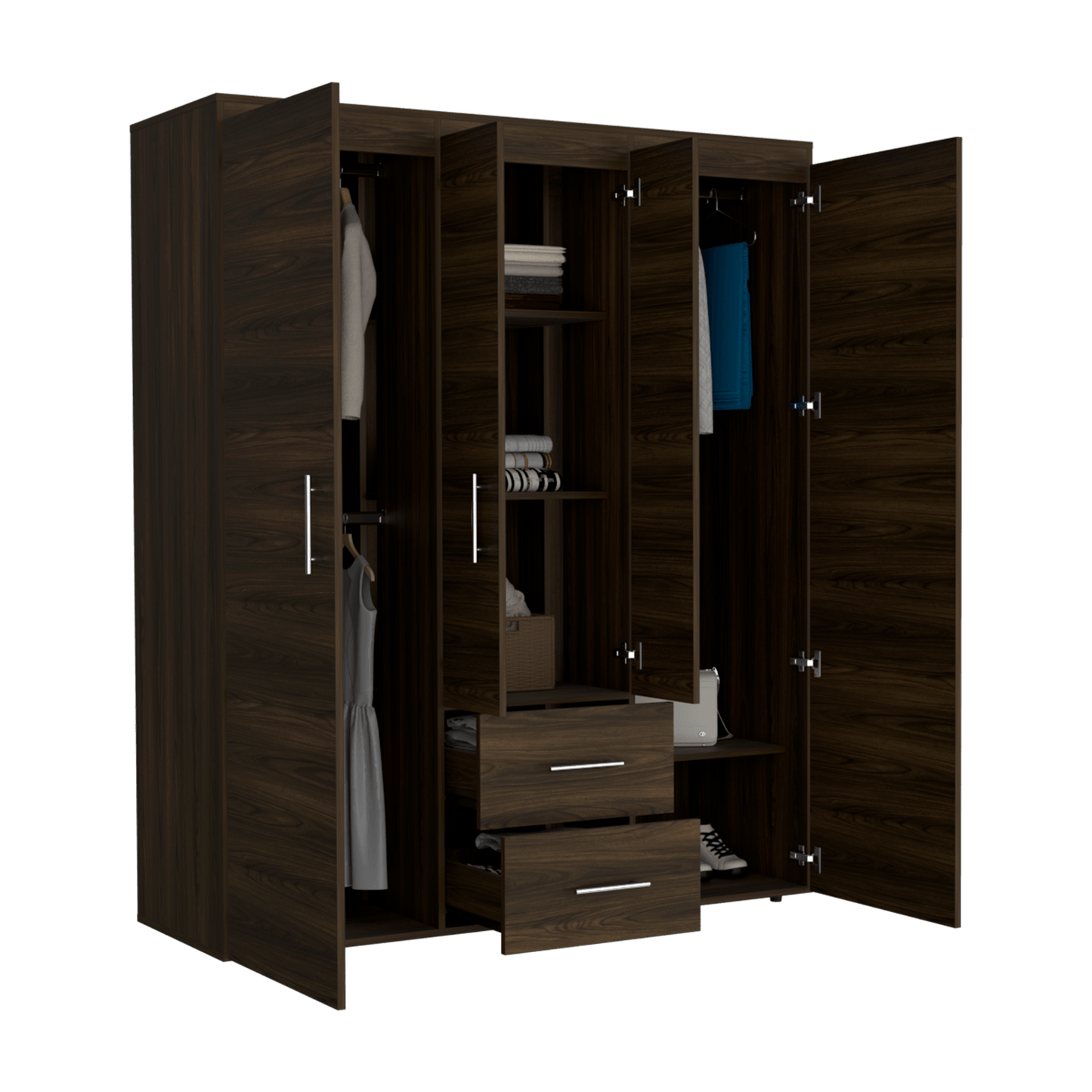 Closet Bariloche Eco 150 177X150X50 Rta Nogal Europeo