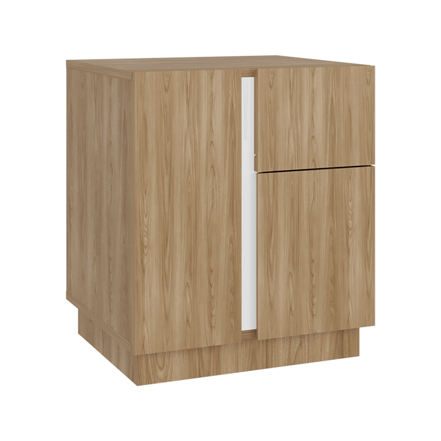 Mesa De Noche Carmi 52X45X40 Rta Fresno Blanco