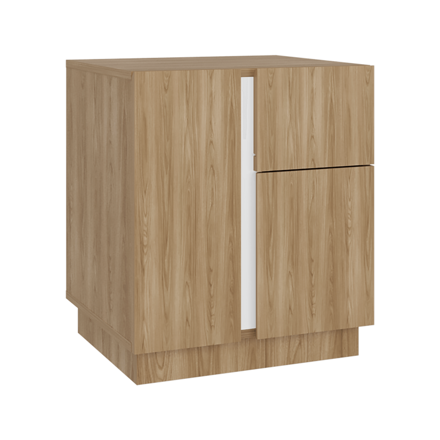 Mesa De Noche Carmi 52X45X40 Rta Fresno Blanco