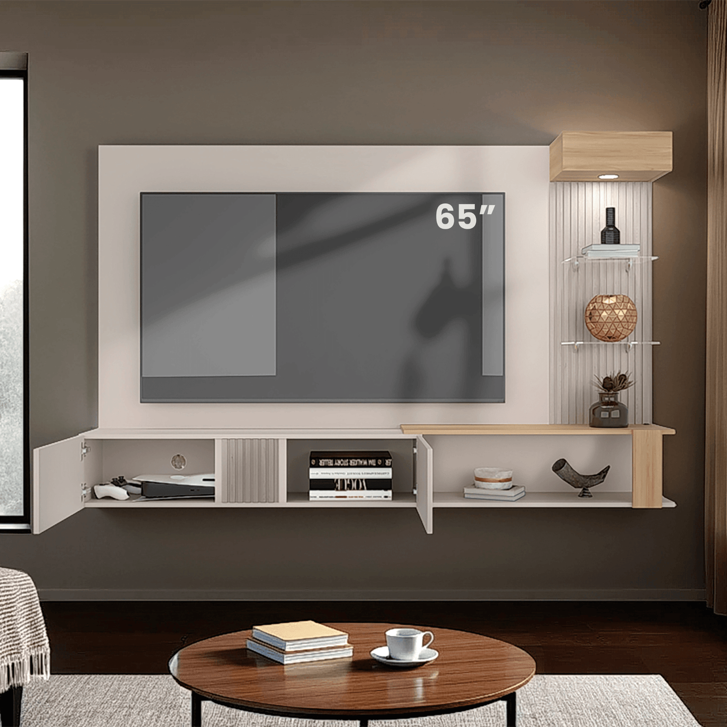 Panel De Tv Isolde 132X208X734 Rta Capri Fresno