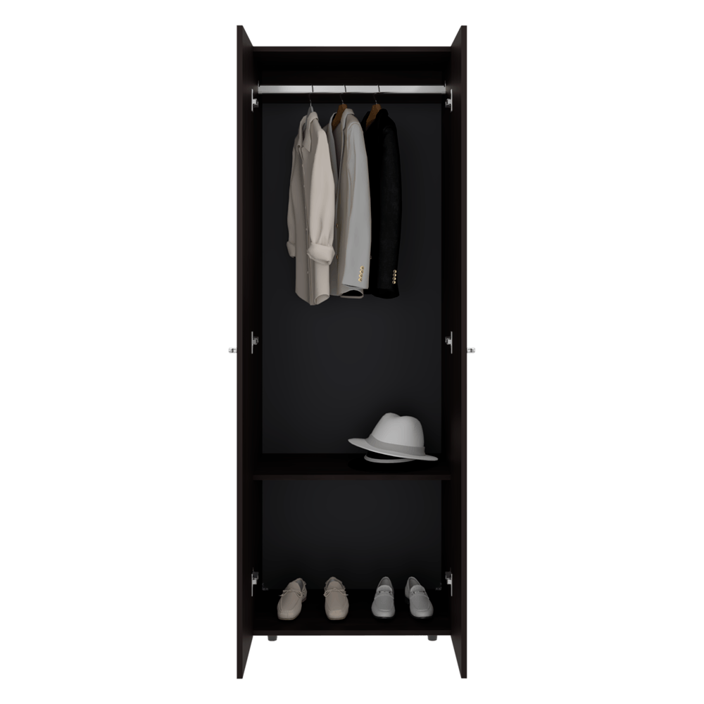 Closet 2 Puertas E1 Tuhogar 170X60X40 Rta Nogal Negro Zf