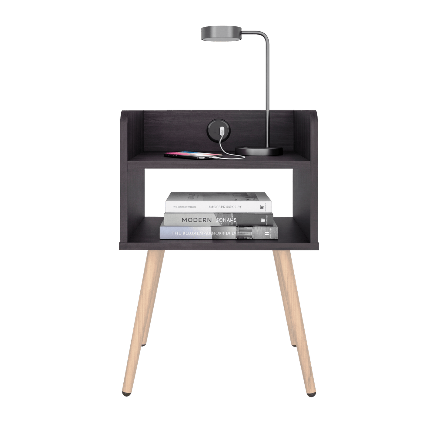 Mesa De Noche Didi Usb 58X40X34 Rta Wengue Zf