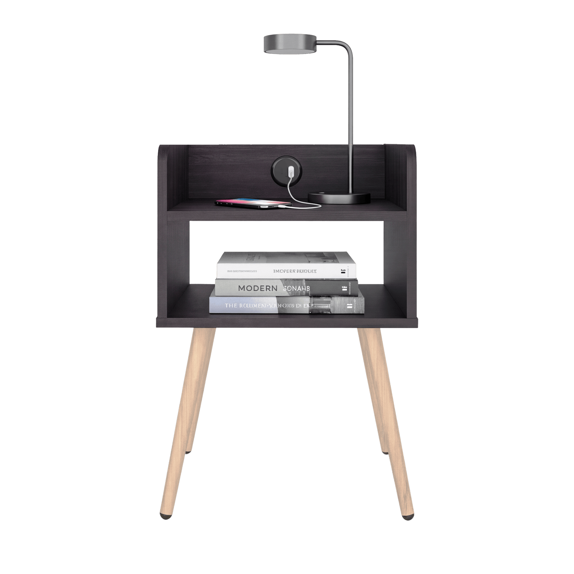 Mesa De Noche Didi Usb 58X40X34 Rta Wengue Zf