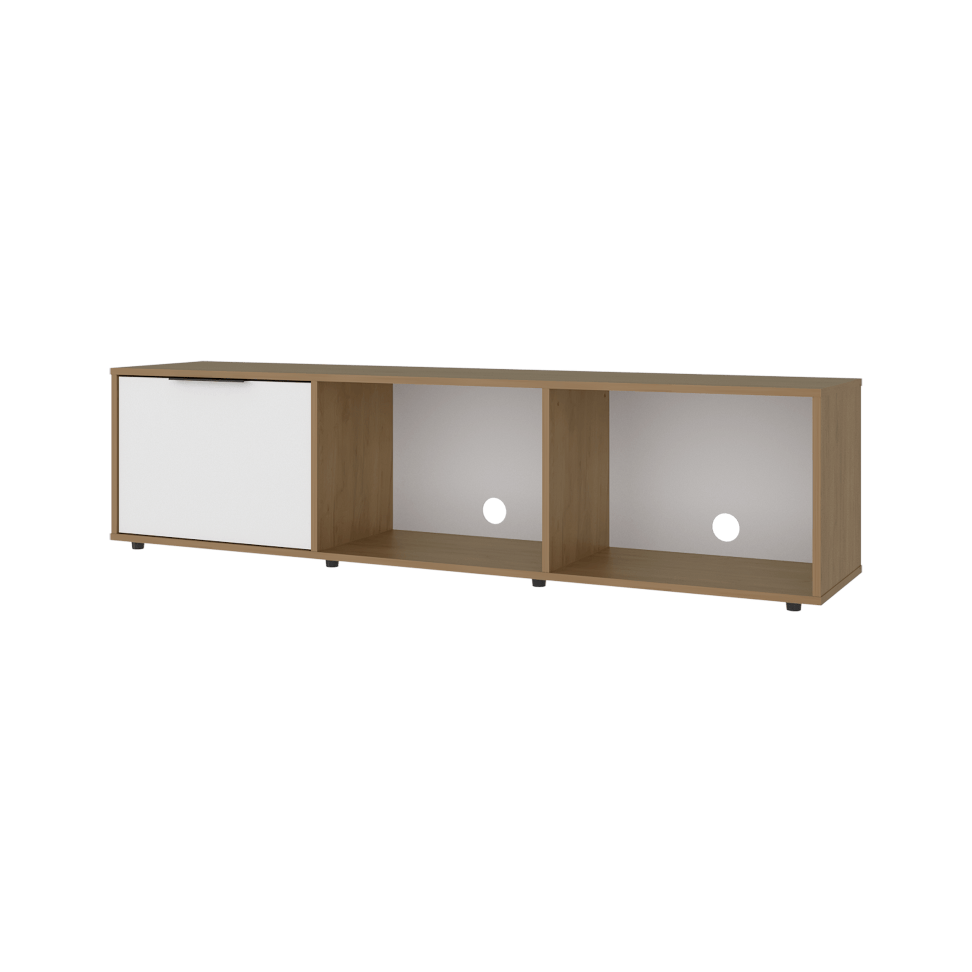 Rack De Tv 65" Dorne 41X162X35 Rta Fresno Blanco Zf
