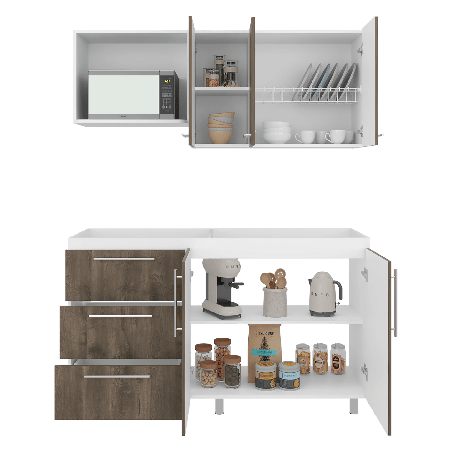 Cocina 150 Rubí 60X150X40 Rta Blanco Mqz Bellota